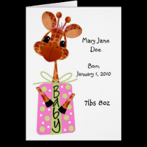 Jungle Babies All Occasion Card It's a Girl cards