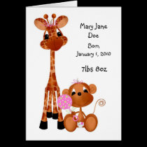 Jungle Babies All Occasion Card It's a Girl cards