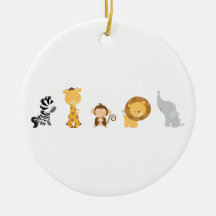 Jungle Babies Christmas Tree Ornaments