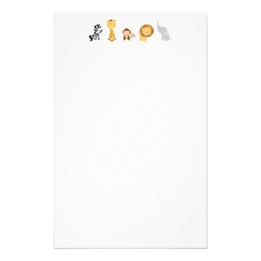 Jungle Babies Customized Stationery