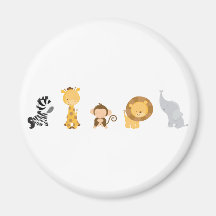 Jungle Babies Fridge Magnet