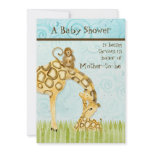 Jungle Babies, Giraffe Baby Shower Invitation