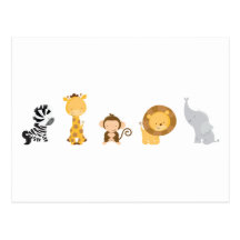 Jungle Babies Post Cards