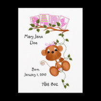 Jungle Babies Postcard All Occasion It's a Girl postcards