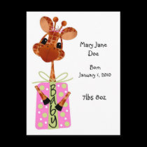 Jungle Babies Postcard All Occasion It's a Girl postcards