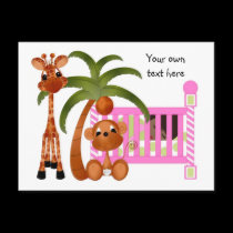 Jungle Babies Postcard All Occasion It's a Girl postcards