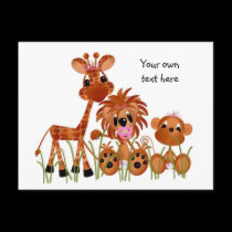 Jungle Babies Postcard All Occasion It's a Girl postcards