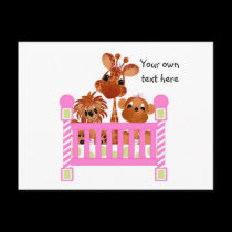 Jungle Babies Postcard All Occasion It's a Girl postcards
