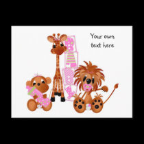 Jungle Babies Postcard All Occasion It's a Girl postcards