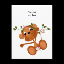 Jungle Babies Postcard All Occasion It's a Girl postcards