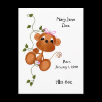 Jungle Babies Postcard All Occasion It's a Girl postcards
