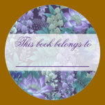 Jungle Flowers Bookplate stickers