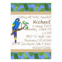 Jungle Fun! Personalized Announcement