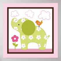 Jungle Girl /Elephant Poster/Print Wall Art