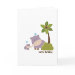 Jungle Hippos Birthday Card