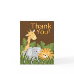 Jungle Safari Animal Neutral Baby Shower Greeting Card