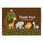 Jungle Safari Animal Neutral Baby Shower Greeting Card
