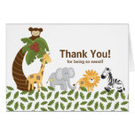 Jungle Safari Animal Neutral Baby Shower Greeting Cards