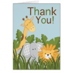 Jungle Safari Animal Neutral Baby Shower Cards