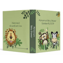 Jungle Safari BABY SHOWER brag Book Binder