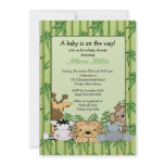 Jungle Safari Baby Shower Personalized Announcement