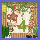 Jungle Safari Birthday for Children Invitation Tem invitations