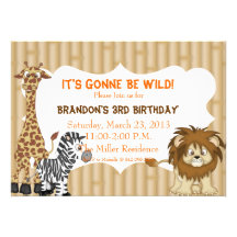 Jungle Safari Birthday Invitation