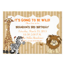 Jungle Safari Birthday Invitation