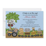 Jungle Safari Train Baby Shower Invitation