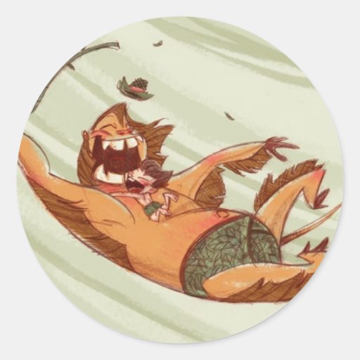 Jungle Swing Round Sticker