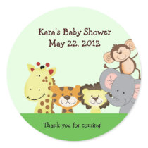 JUNGLE ZOO PARTY Customizable Favour Sticker