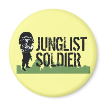 Junglist Soldier Refrigerator Magnet
