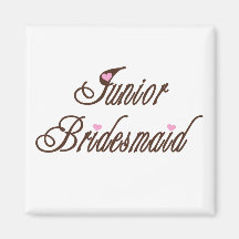 Junior Bridesmaid Classy Browns Fridge Magnets