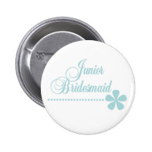 Junior Bridesmaid Teal Elegance Button