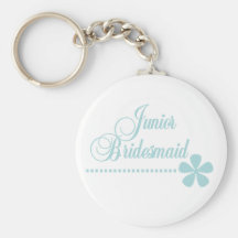 Junior Bridesmaid Teal Elegance Keychains