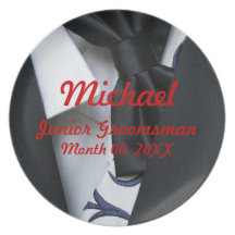 Junior Groomsman Gift Dinner Plate