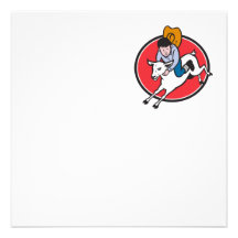 Junior Rodeo Cowboy Riding Sheep Custom Invite
