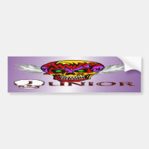 Junior - Skull Wings Bumper Stickers