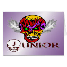 Junior - Skull Wings Greeting Card