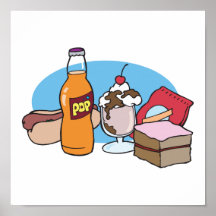 junk food galore print