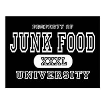 Junk Food University Dark Post Card
