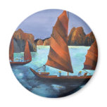 Junks In The Descending Dragon Bay Magnets