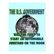 JUNKYARD ON THE MOON POSTCARD