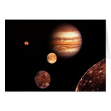 Jupiter Galilean Moons Astronomy & Science Gifts Greeting Cards