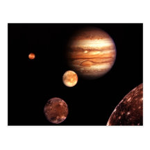 Jupiter Galilean Moons Astronomy & Science Gifts Post Cards