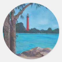 Jupiter Lighthouse Round Sticker