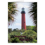Jupiter Lighthouse through the Palms Greeting Cards