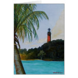 Jupiter Lighthouse with Palm Card