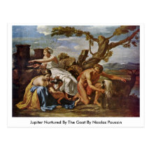 Jupiter Nurtured By The Goat By Nicolas Poussin Post Cards