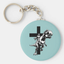 Jurassic Jesus Key Chain